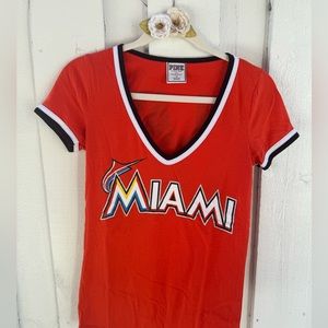 Miami Marlins bright orange shirt from Pjnk Victoria’s Secret
